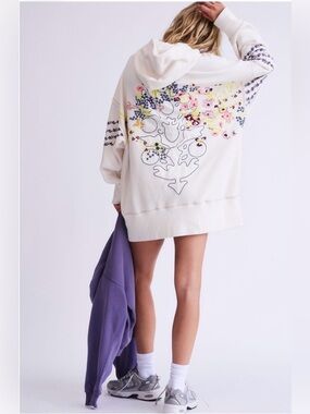 Free People At My Best Embroidered Hoodie NWT💎